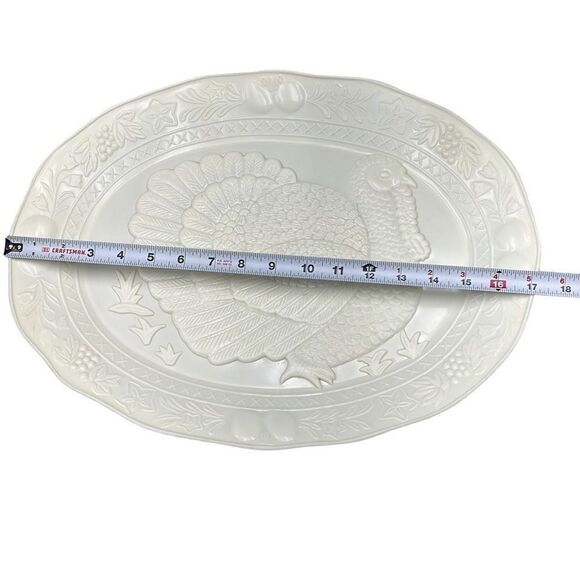 Vintage White Himark/Chesapeake Oval Turkey Serving Platter 17” x 13” - Picture 3 of 9